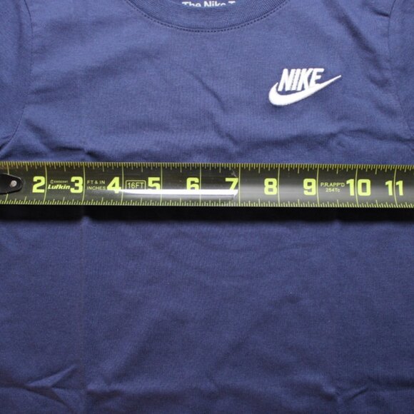 Nike Little Boys Size 4 Embroidered Futura T-Shirt 💙 Navy Cotton Short Sleeve - Picture 6 of 8